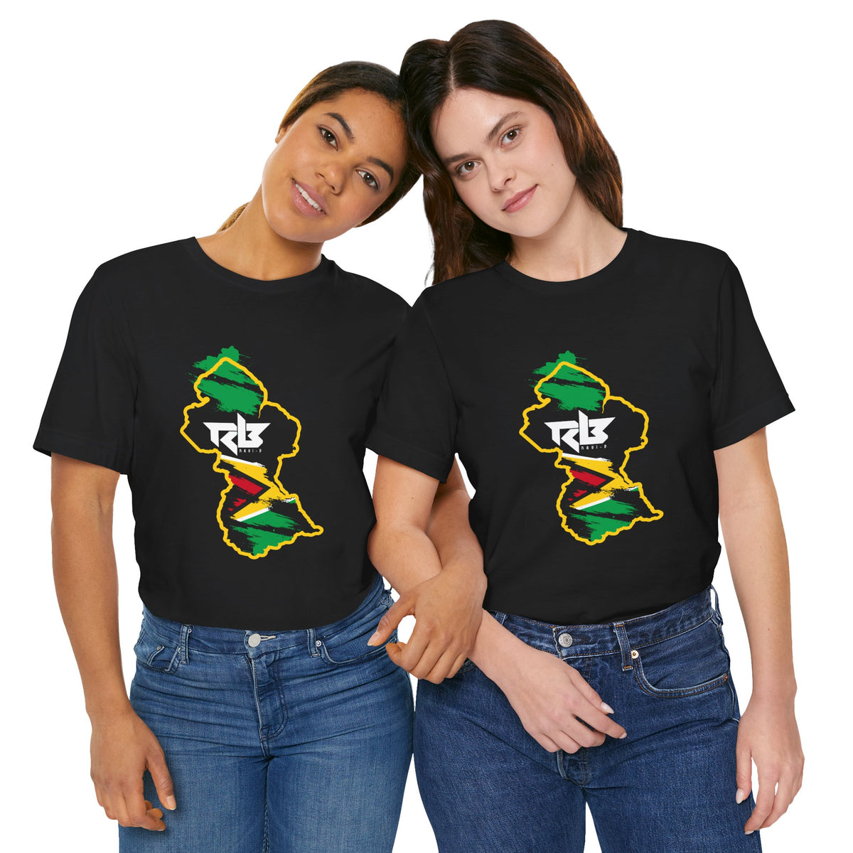 Vibrant Guyana Map Tee - Unisex Jersey Short Sleeve Shirt