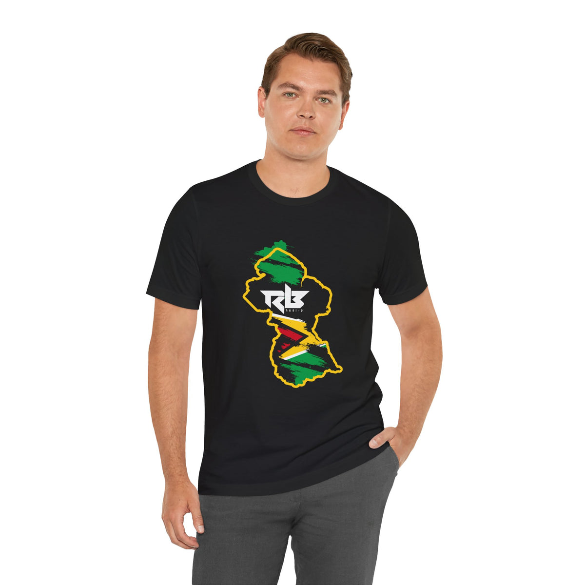 Vibrant Guyana Map Tee - Unisex Jersey Short Sleeve Shirt